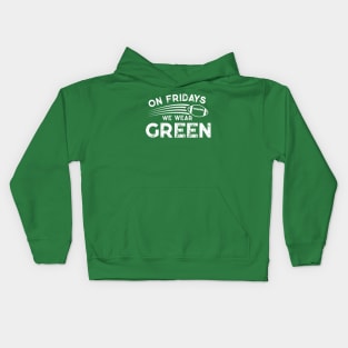 On Fridays We Wear Green // Vintage School Spirit // Go Green B Kids Hoodie